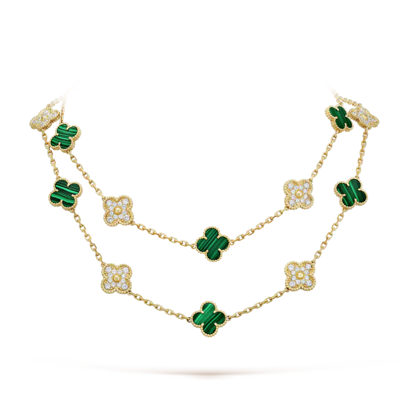 ヴァン クリーフ＆アーモンド アルハンブラ ロングネックレス（チャーム20個）