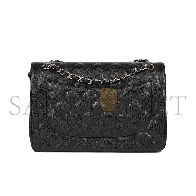 シャネル キャビアキルティング ジャンボ クラシック ダブルフラップバッグ 1714520 (30*20*10cm)