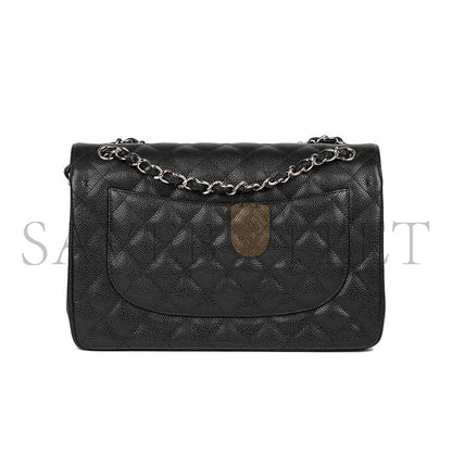 シャネル キャビアキルティング ジャンボ クラシック ダブルフラップバッグ 1714520 (30*20*10cm)