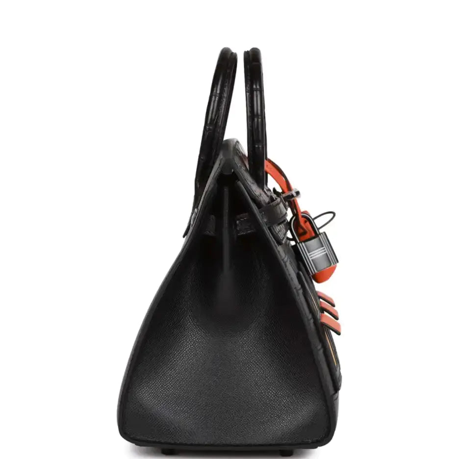 エルメス サック・フォーブル バーキン 20 ソーブラック マットアリゲーター ブラック金具