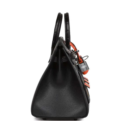 エルメス サック・フォーブル バーキン 20 ソーブラック マットアリゲーター ブラック金具