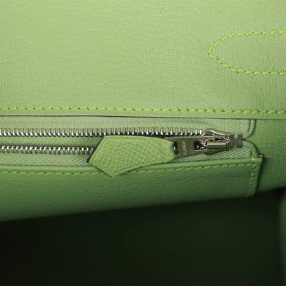 エルメス バーキン 30 グリーン クリケット エプソン パラジウム金具