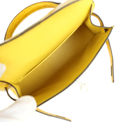 エルメス ケリー・セリエ 20 ミモザ シャイニーアリゲーター パラジウム金具