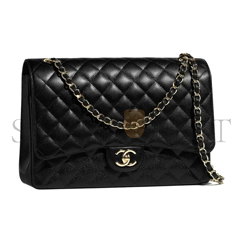 シャネル クラシック フラップ グレインエンボス加工 ブラック A58601 Y01864 C3906 (33*23*10cm)