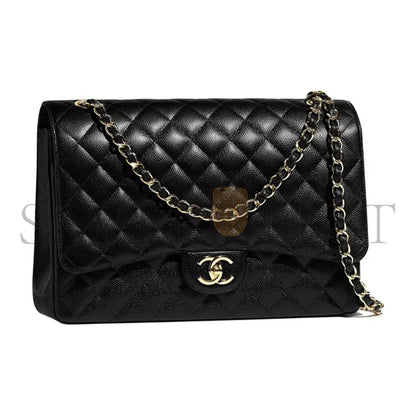 シャネル クラシック フラップ グレインエンボス加工 ブラック A58601 Y01864 C3906 (33*23*10cm)