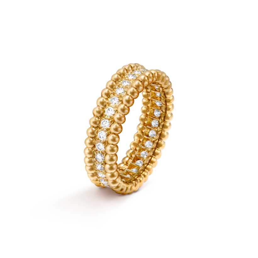 ヴァン クリーフ＆アーペルの新作、一列のダイヤモンドインレイデザインが特徴のペルレ ダイヤモンド リング