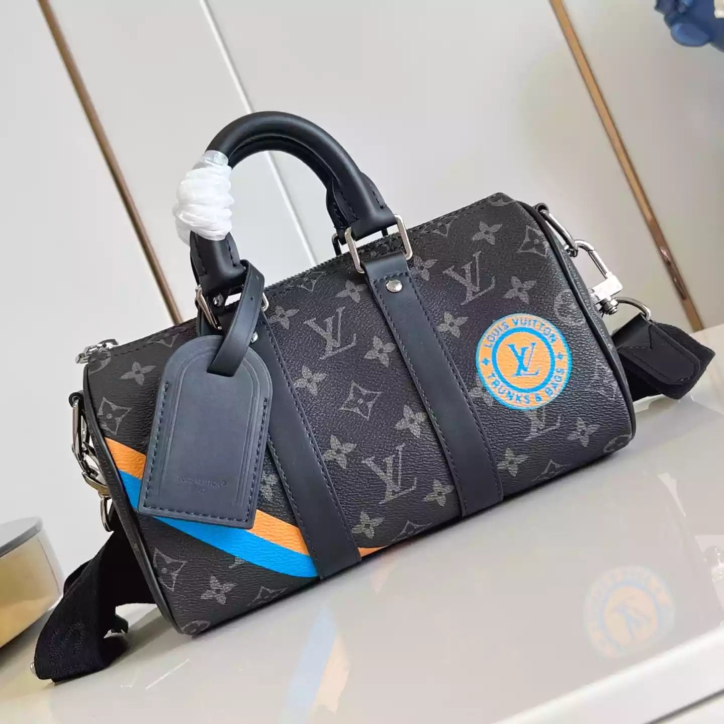 キーポル バンドリエール 25 ブラック モノグラム エクリプス – LW306