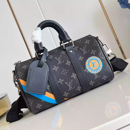 キーポル バンドリエール 25 ブラック モノグラム エクリプス – LW306