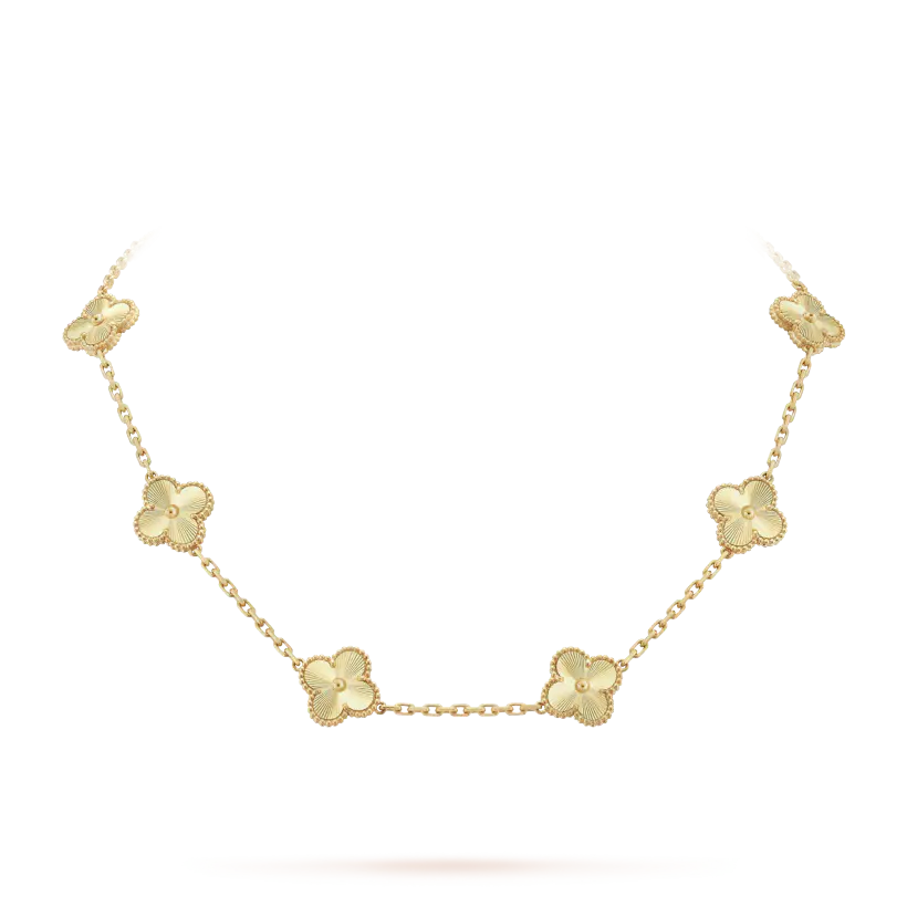 ヴァン クリーフ NEW アルハンブラ ネックレス、10個の四つ葉の幸運のトーテム