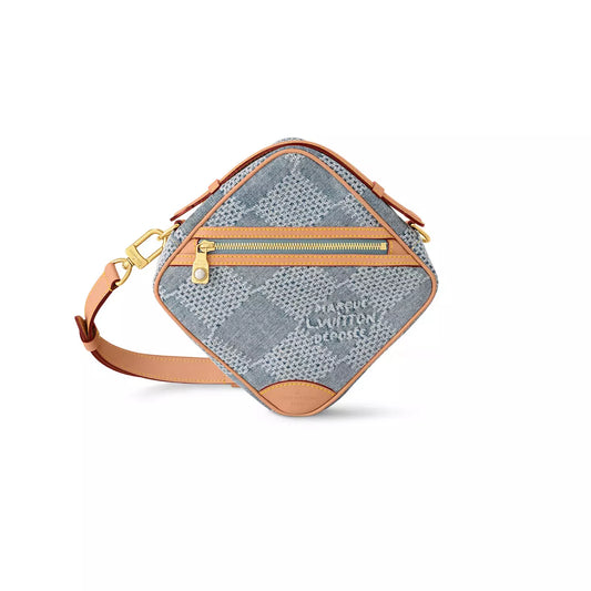 チェス メッセンジャー ブルー ダミエ デニム 3D キャンバス N40706 – LW444