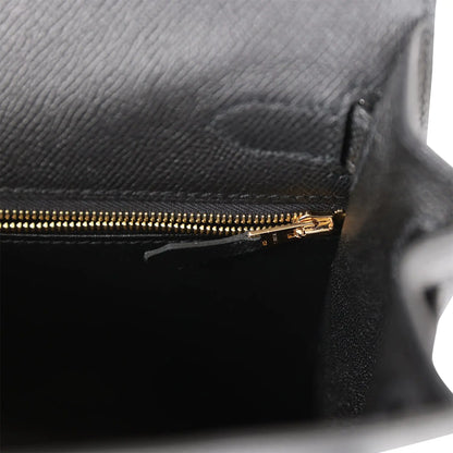 エルメス ケリー・セリエ 28 ブラック エプソン ゴールド金具