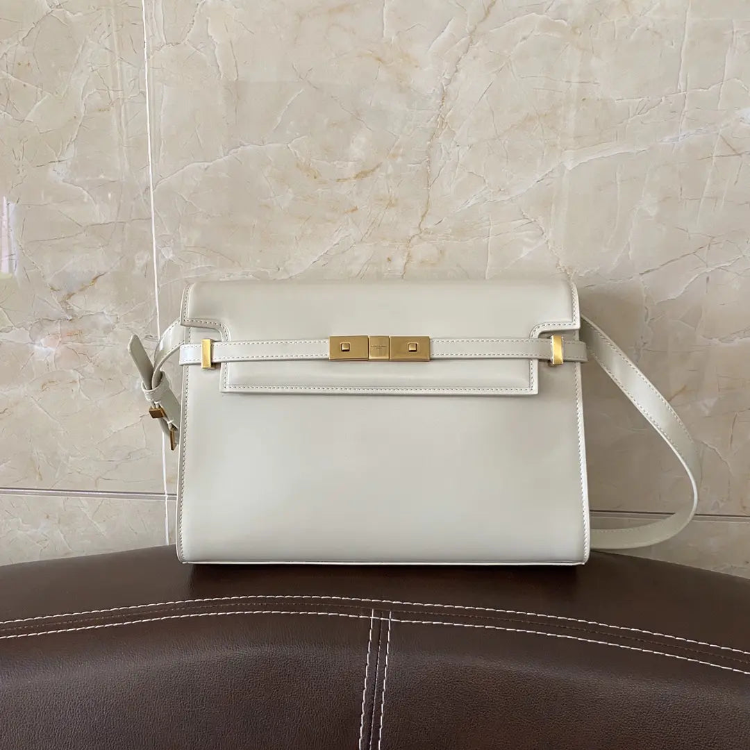 マンハッタン ミディアム ショッピングバッグ（箱入り）サンローラン レザー