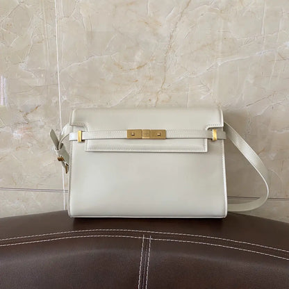 マンハッタン ミディアム ショッピングバッグ（箱入り）サンローラン レザー