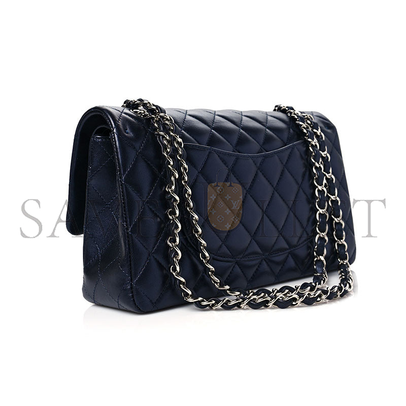 シャネル イリデッセントカーフスキン キルティング ミディアム ダブルフラップ 1165123 (25*15*6cm)