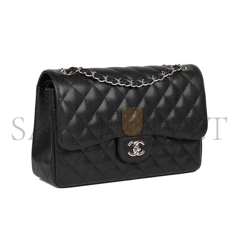 シャネル キャビアキルティング ジャンボ クラシック ダブルフラップバッグ 1714520 (30*20*10cm)