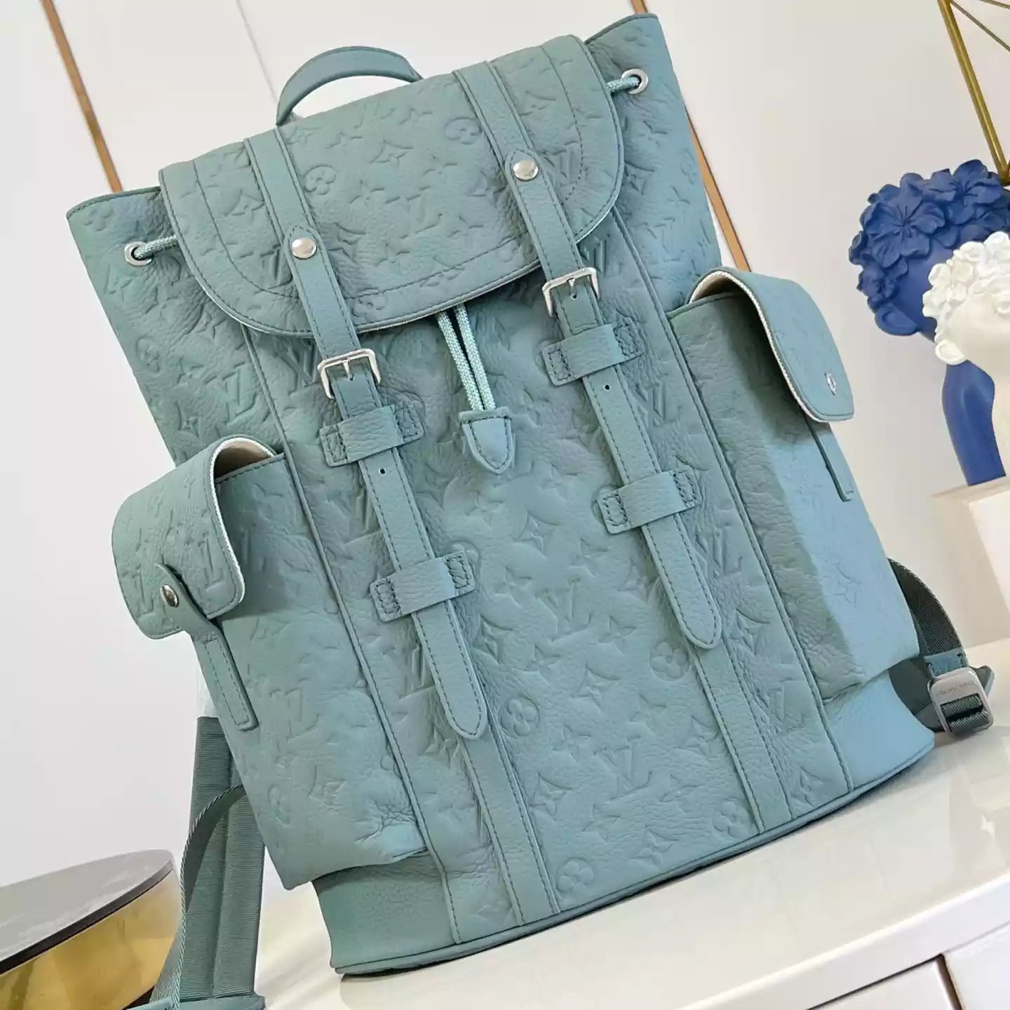 クリストファー MM バックパック ミスティレイクグリーン モノグラム トリヨン – LW310