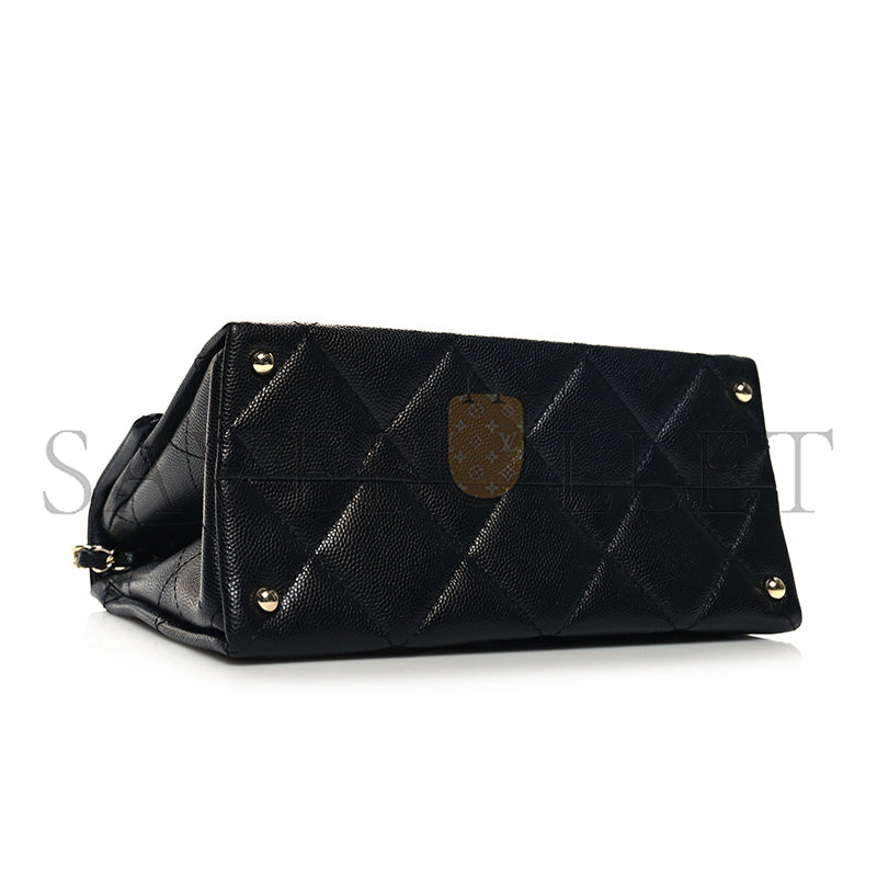 シャネル マスターキャビア キルティング ミニ レトロ ツイスト トップハンドル AS4711 (21*13*10cm)