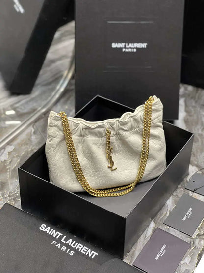 YSL 681632 サンローラン ミニレザーショルダーバッグ ホワイト
