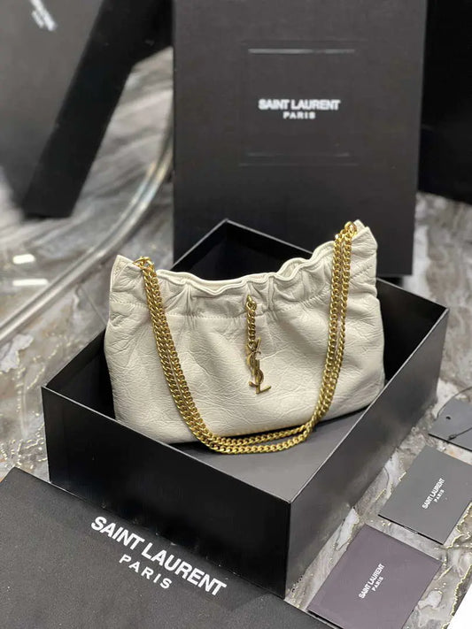 YSL 681632 サンローラン ミニレザーショルダーバッグ ホワイト