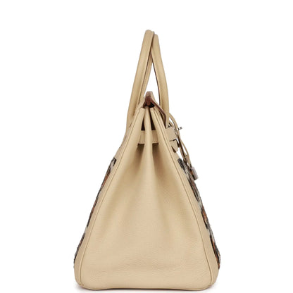 ヴィンテージ エルメス バーキン 35 パルシュマン トゴ＆レオパード トロイカ パラジウム金具