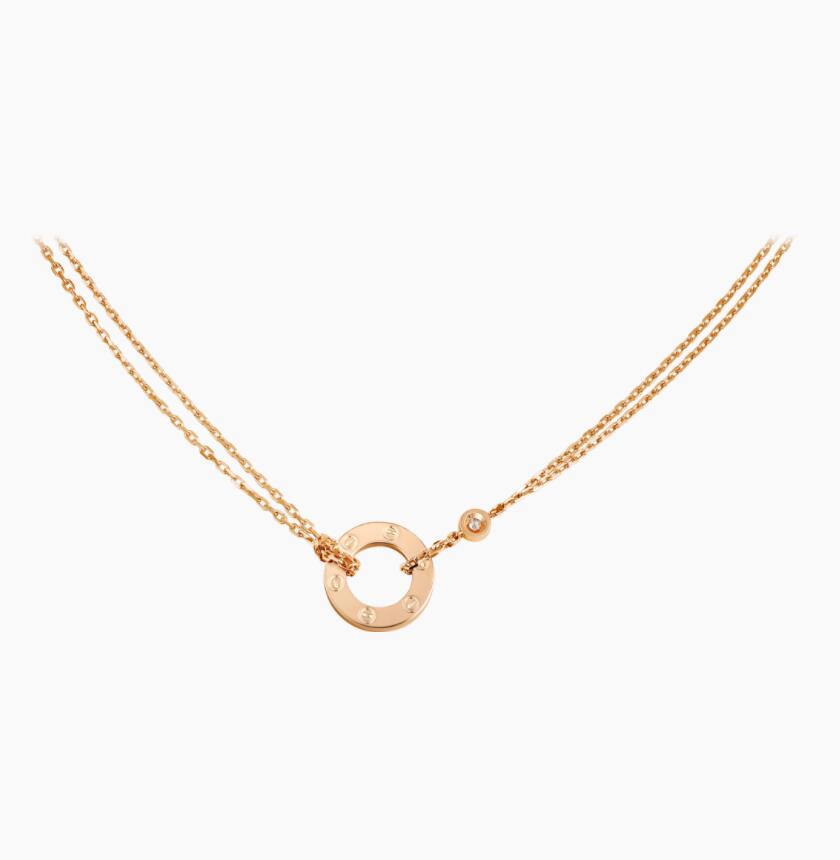 ラブネックレス、ダイヤモンド2個