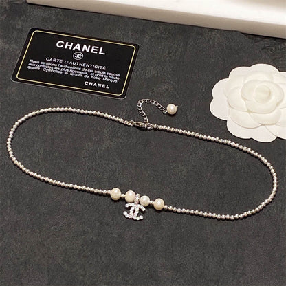 シャネルの天然淡水パールネックレス