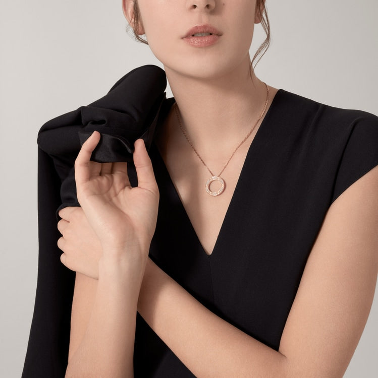 ラブネックレス、ダイヤモンドパヴェ