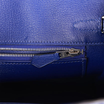 エルメス バーキン 25 ブルー エレクトリック シャイニー ニロティカス クロコダイル パラジウム金具