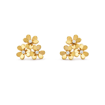 ヴァン クリーフ＆アーペルのフリヴォル イヤリング（3つの花、ミニスタイル）の新着商品