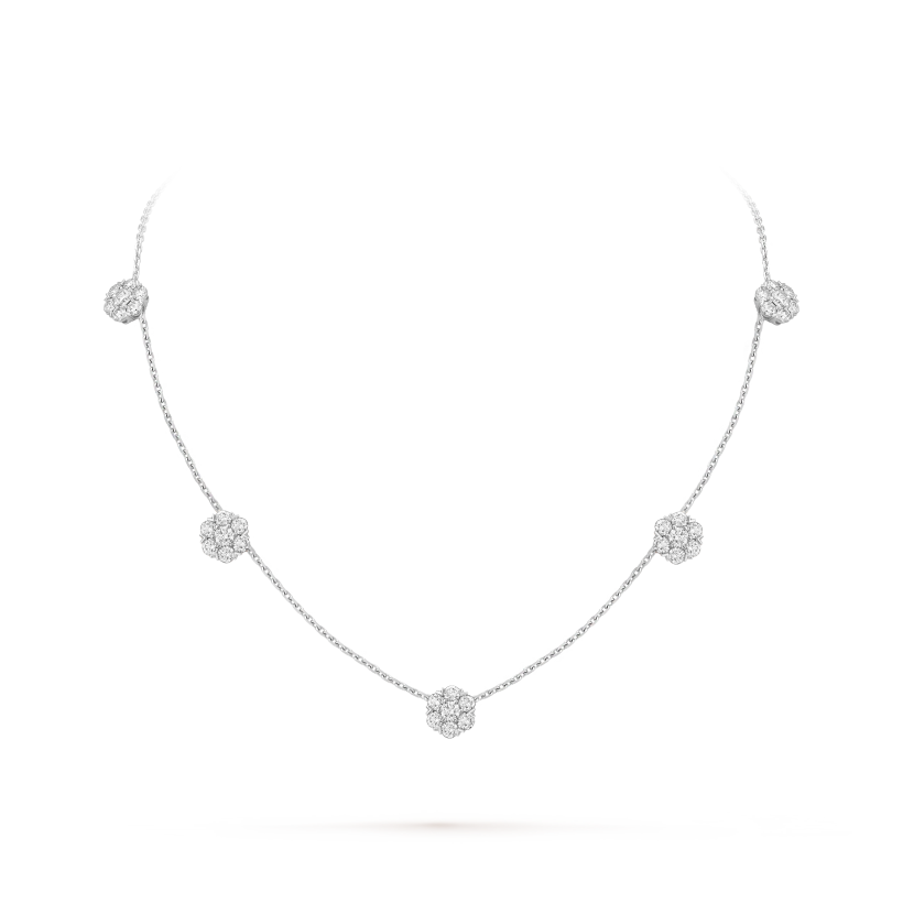 ヴァン クリーフ＆アーペルの5つのテーマパターンを備えたフルーレットネックレスの新着