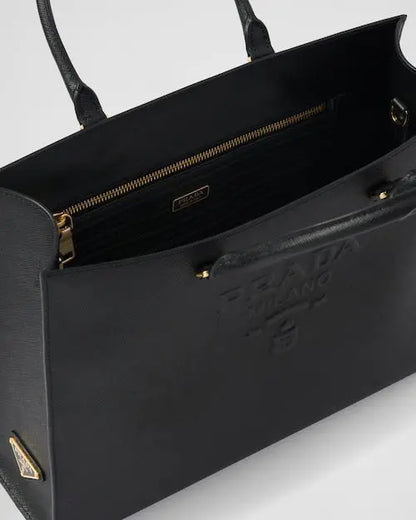 ★PRADA直営店★ラージ サフィアーノ レザー ハンドバッグ