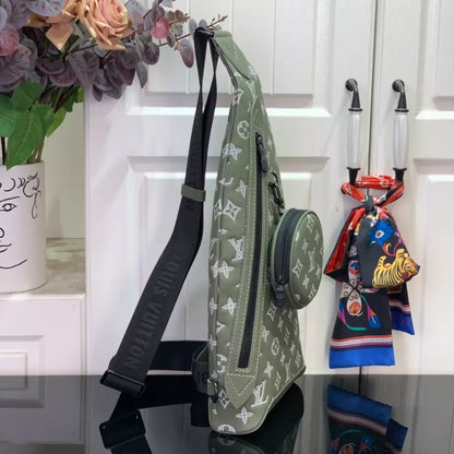 ルイ・ヴィトン デュオ スリングバッグ オリーブグリーン モノグラムシャドウ – LW152