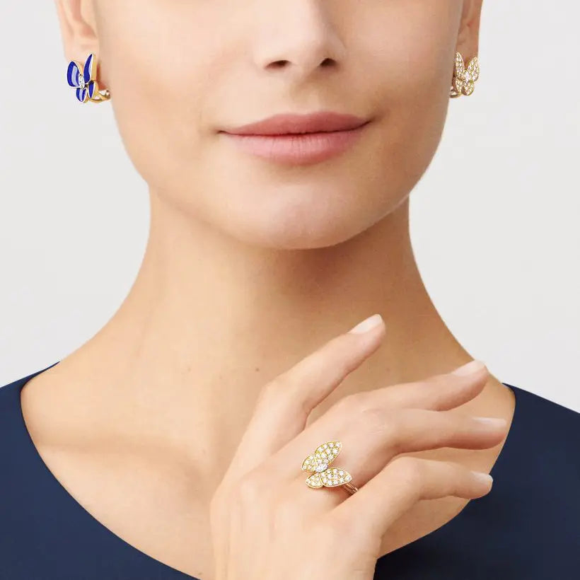 ヴァン クリーフ＆アーペルのツー バタフライ リングの新着