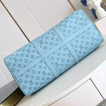 キーポル バンドリエール 50バッグ スカイブルー モノグラムシャドウ – LW314