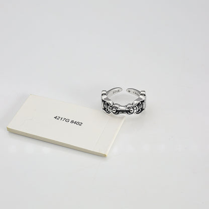 【Chrome Hearts】 男性と女性のためのクロエハートファッションパーソナリティリング