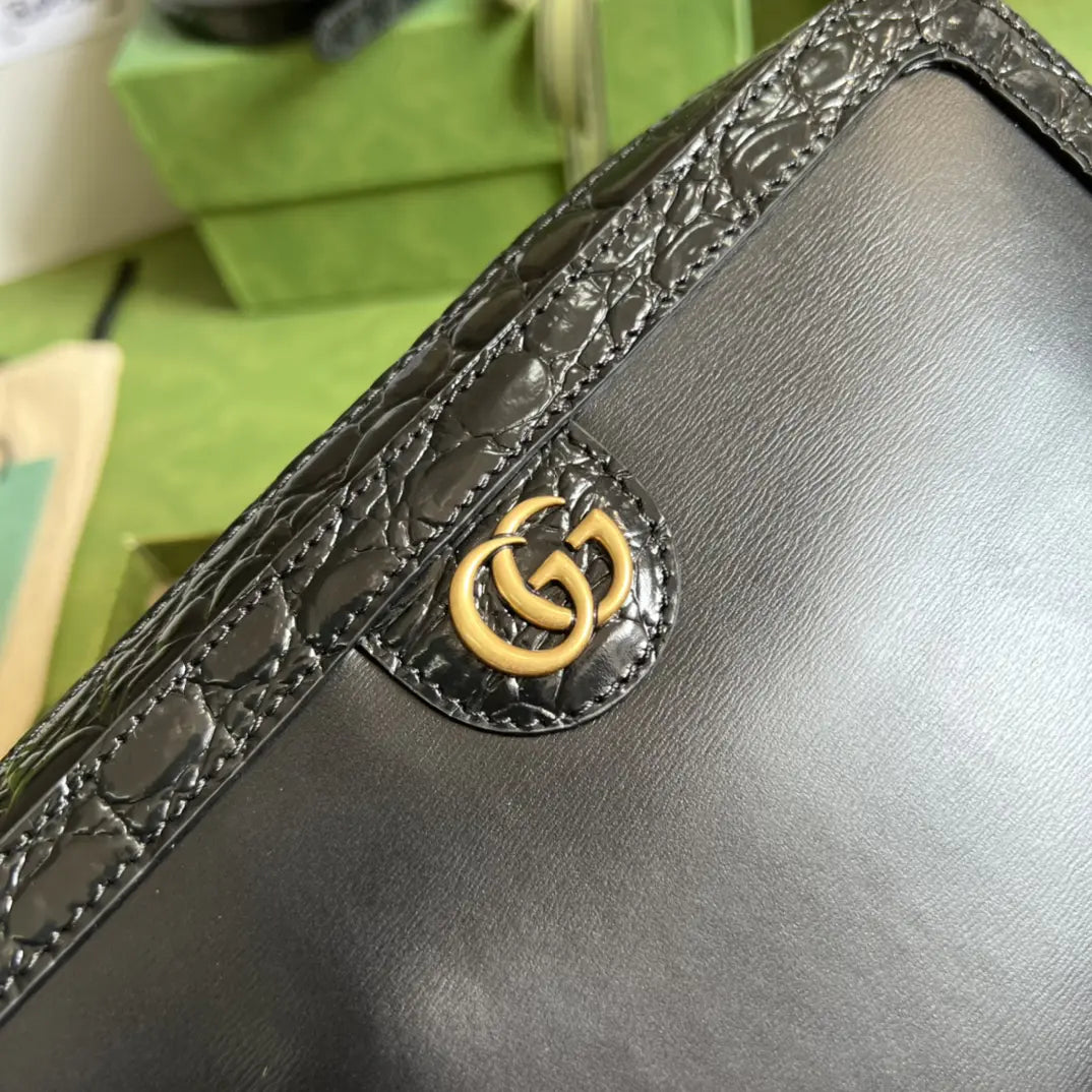 ダブルGクロコダイルショルダーバッグ