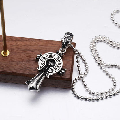 Chrome Hearts クロムハーツ バッジクロスネックレス 65cm