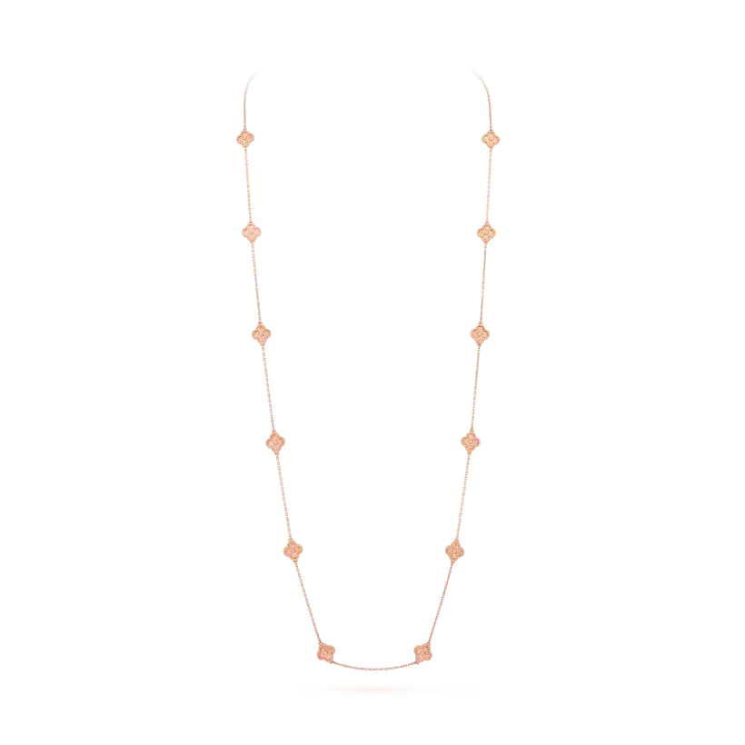 ヴァン クリーフ＆アーペル スウィート アルハンブラ ロングネックレス（16パターン）18Kローズゴールド 新入荷