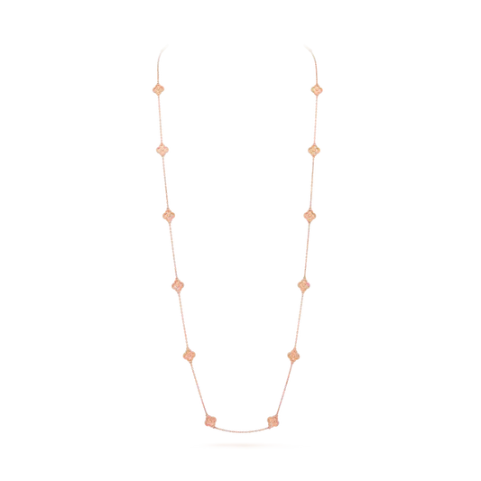 ヴァン クリーフ＆アーペル スウィート アルハンブラ ロングネックレス（16パターン）18Kローズゴールド 新入荷