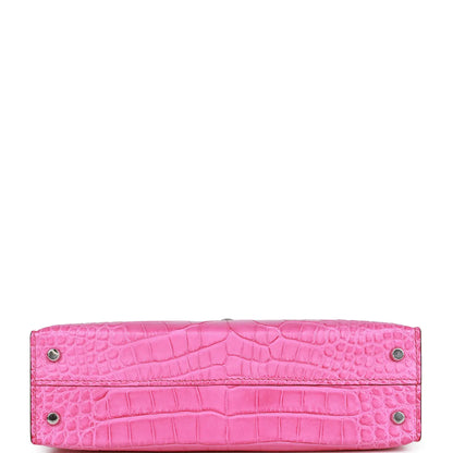 エルメス ケリー・セリエ 20 ローズショッキング マットアリゲーター パラジウム金具