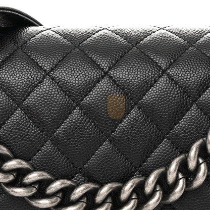 シャネル マスター キャビア キルティング ミディアム ボーイ フラップ A67086 (25*15*9cm)