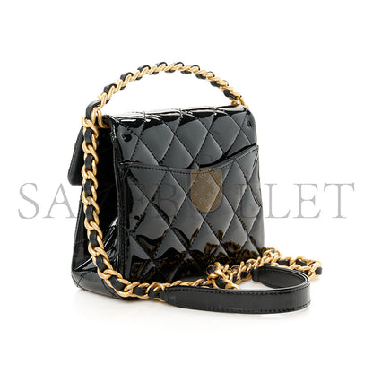 シャネル マスターパテント キルティング 31 ルー カンボン ミニ トップハンドル フラップ AS4472 (19*15*7cm)