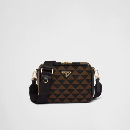 ★PRADA直営店★エンブロイダリー ファブリックバッグ