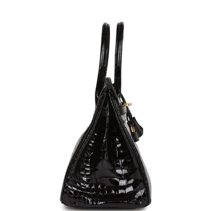 エルメス バーキン 30 ブラック シャイニー ニロティカス クロコダイル ゴールド金具