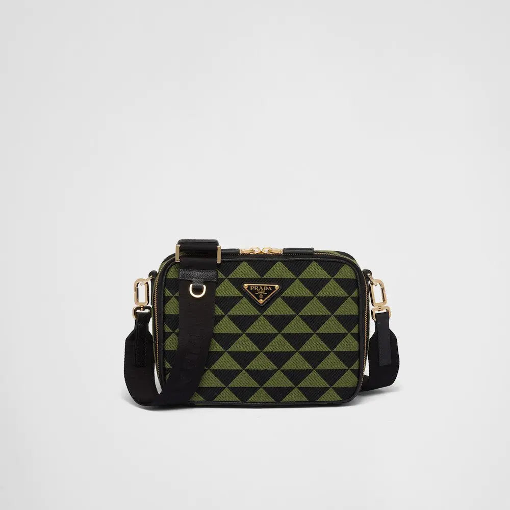 ★PRADA直営店★エンブロイダリー ファブリックバッグ