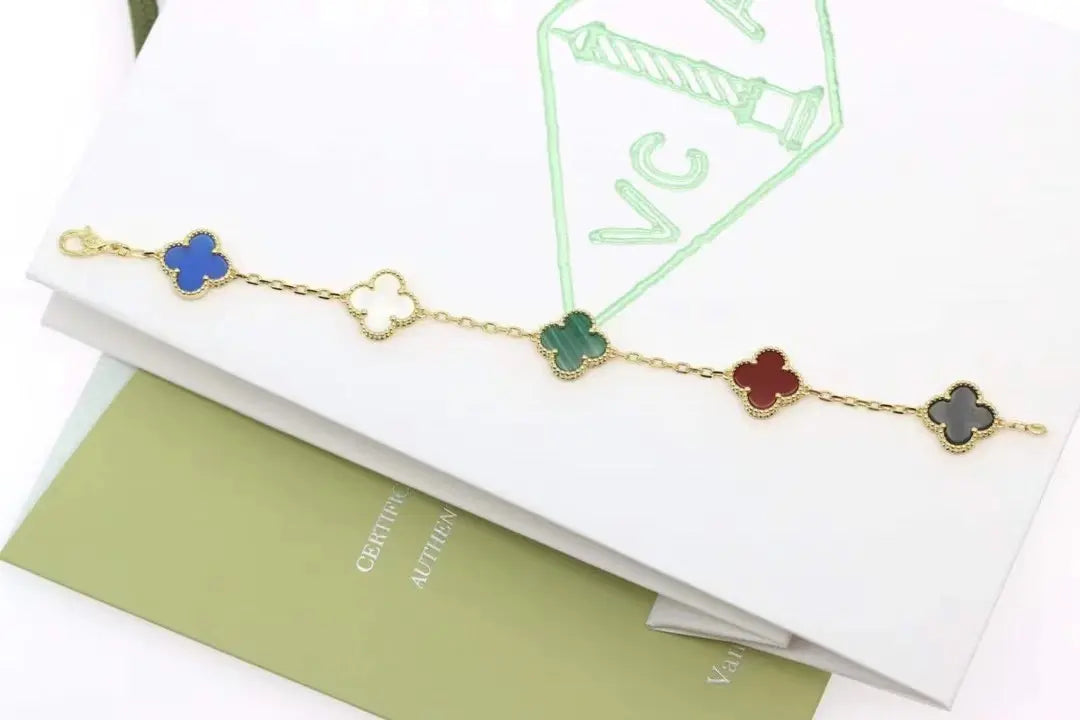 ヴァン クリーフ＆アーペル 四つ葉のクローバー 5色ブレスレット