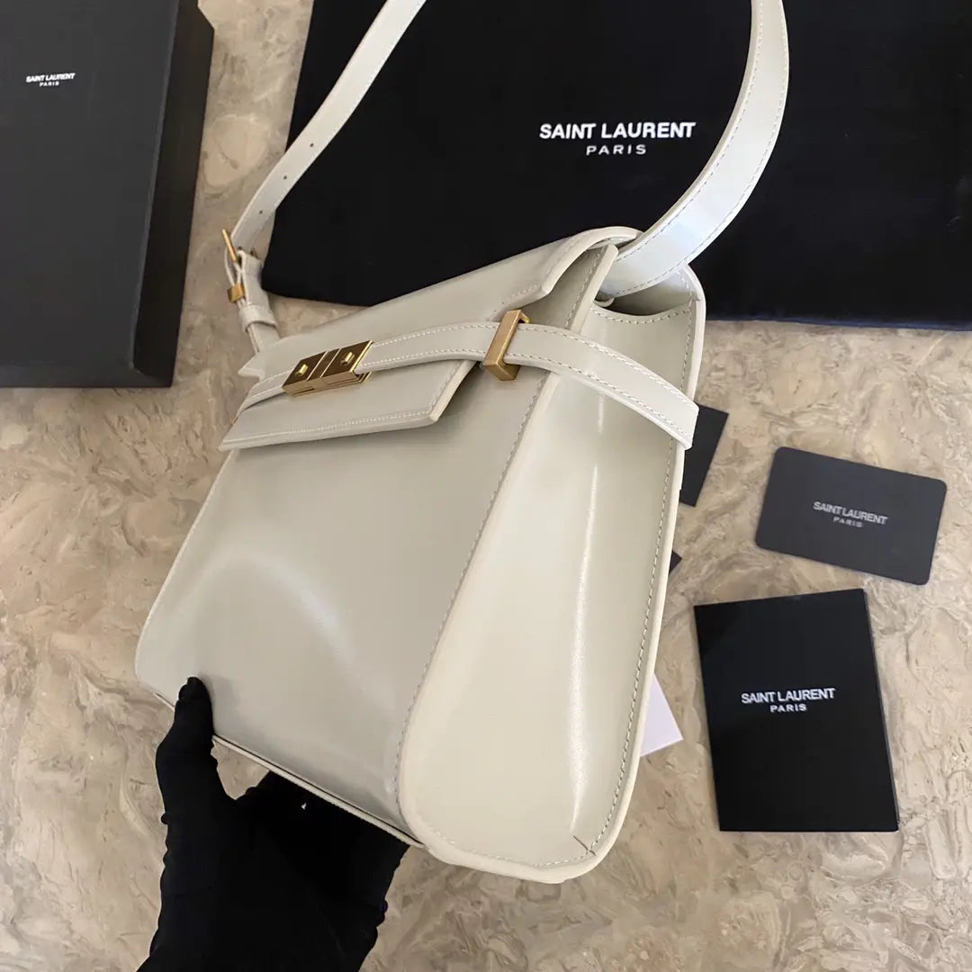 マンハッタン ミディアム ショッピングバッグ（箱入り）サンローラン レザー