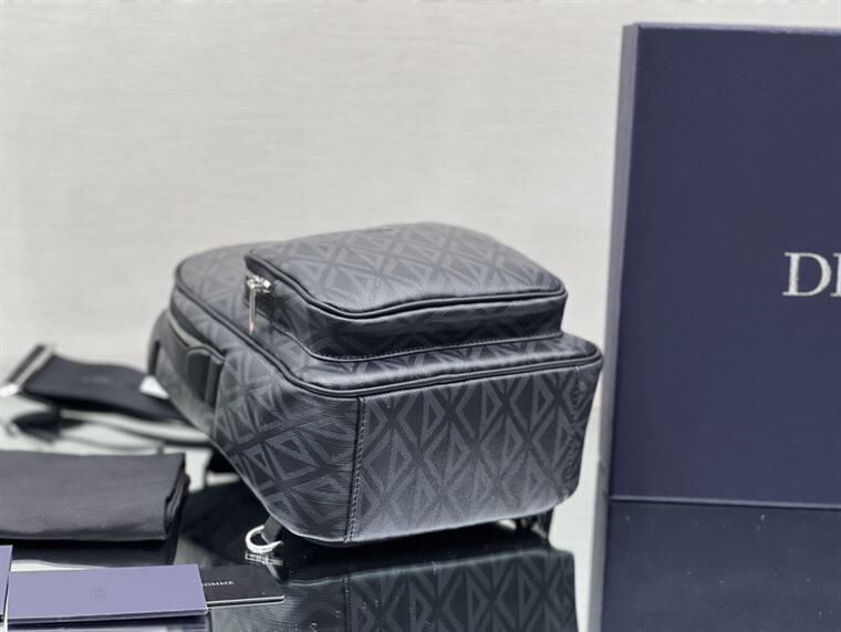 ディオール ミニ ライダー スリングバッグ ブラック CD ダイヤモンド キャンバス – DIO008