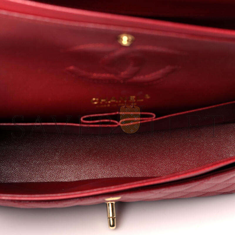 シャネル キャビア キルティング ミディアム ダブルフラップ 1176682 (25*15*6cm)