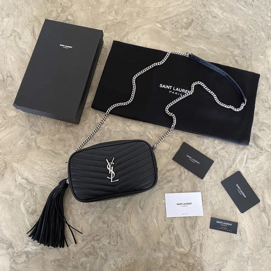 YSL ミニ ルー キルティングレザー カメラバッグ